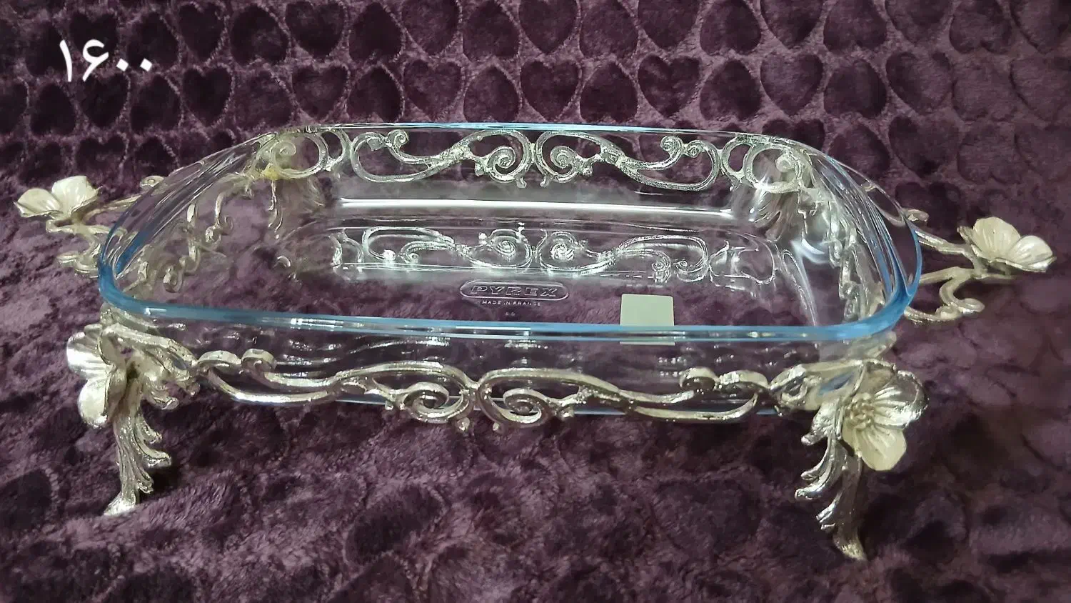 دکوری برنز با ظرف پیرکس فرانسه|صنایع دستی و سایر لوازم تزئینی|قم, قلعه کامکار|دیوار