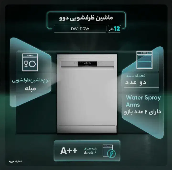 ماشین ظرفشویی دوو DW-110W|ماشین ظرفشویی|تبریز, |دیوار