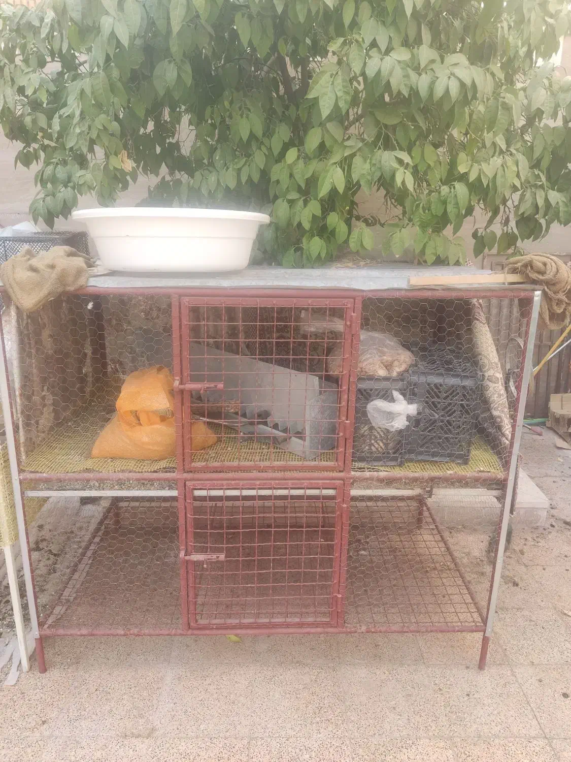 قفس دو طبقه محکم|لوازم جانبی حیوانات|یزد, |دیوار