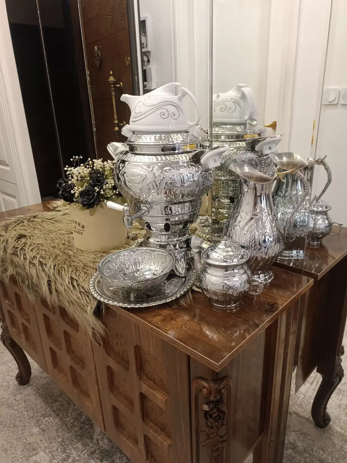 سماور سه کاره ماهان قاسم نژاد|سماور، چای‌ساز، قهوه‌ساز|مشهد, موعود|دیوار