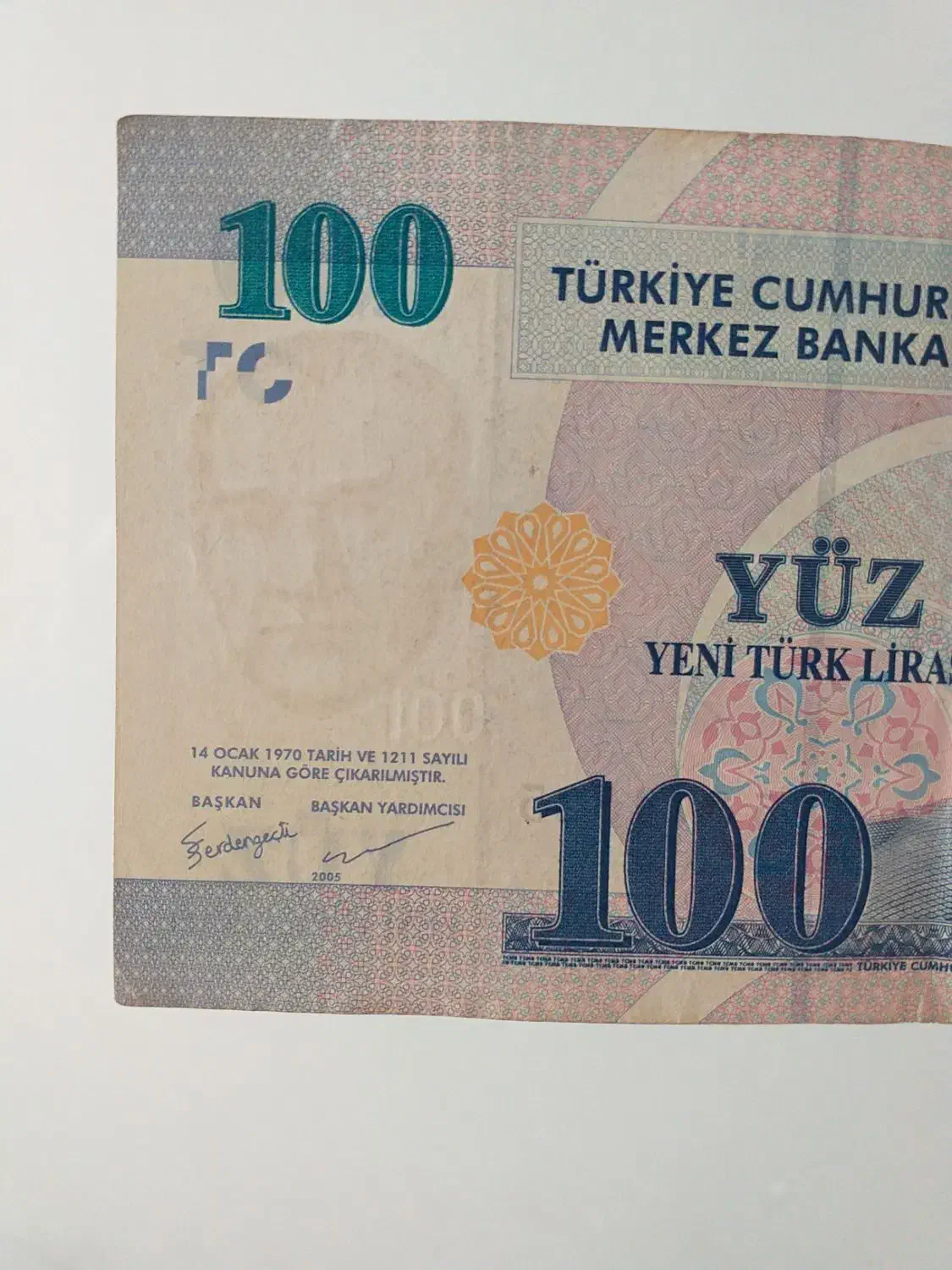 تک‌‌اسکناس‌‌‌۱۰۰‌لیر‌ترکیه‌۲۰۰۵|کلکسیون سکه، تمبر، اسکناس|ارومیه, |دیوار