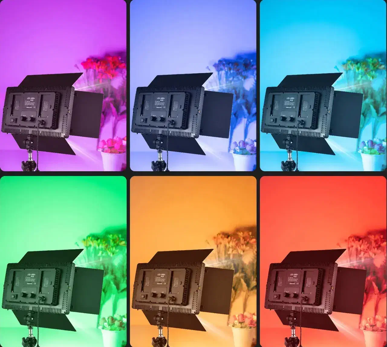 پنل U800 RGB (60وات) با 2 عدد باتری و پایه نور|دوربین عکاسی و فیلم‌برداری|تهران, فدک|دیوار
