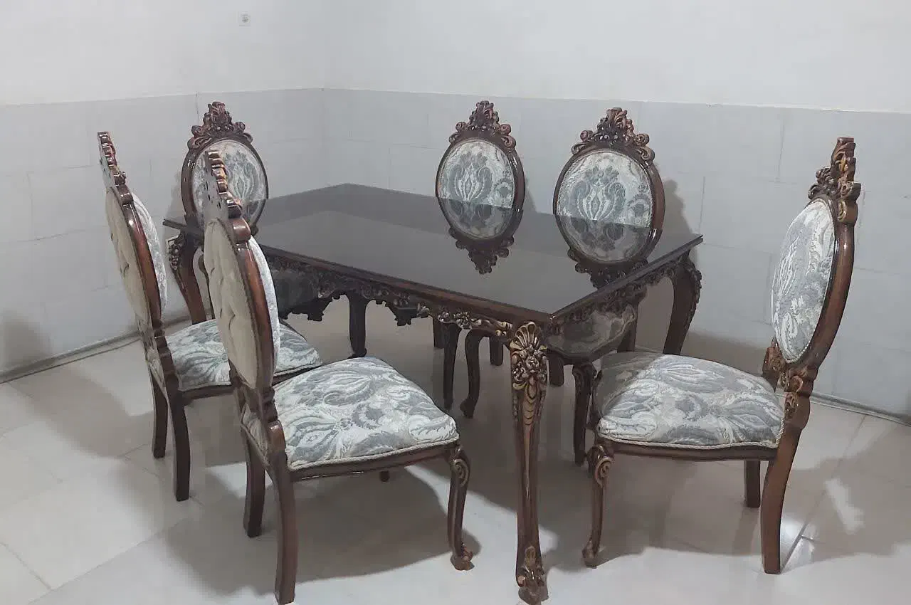 میز ناهار خوری چوبی ۶نفره  (تمام راش)|میز و صندلی غذاخوری|تهران, یافت آباد جنوبی|دیوار