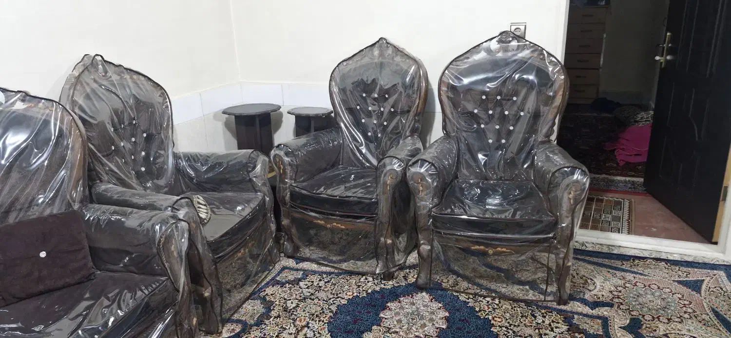 مبل 9 نفره|مبلمان خانگی و میز عسلی|ابریشم, |دیوار