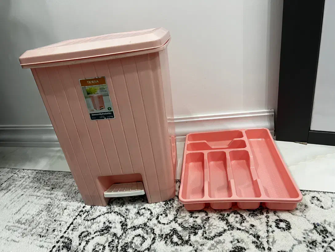 ست سطل زباله و جا قاشقی|ظروف نگهدارنده، پلاستیکی، یکبارمصرف|رشت, جهاد|دیوار