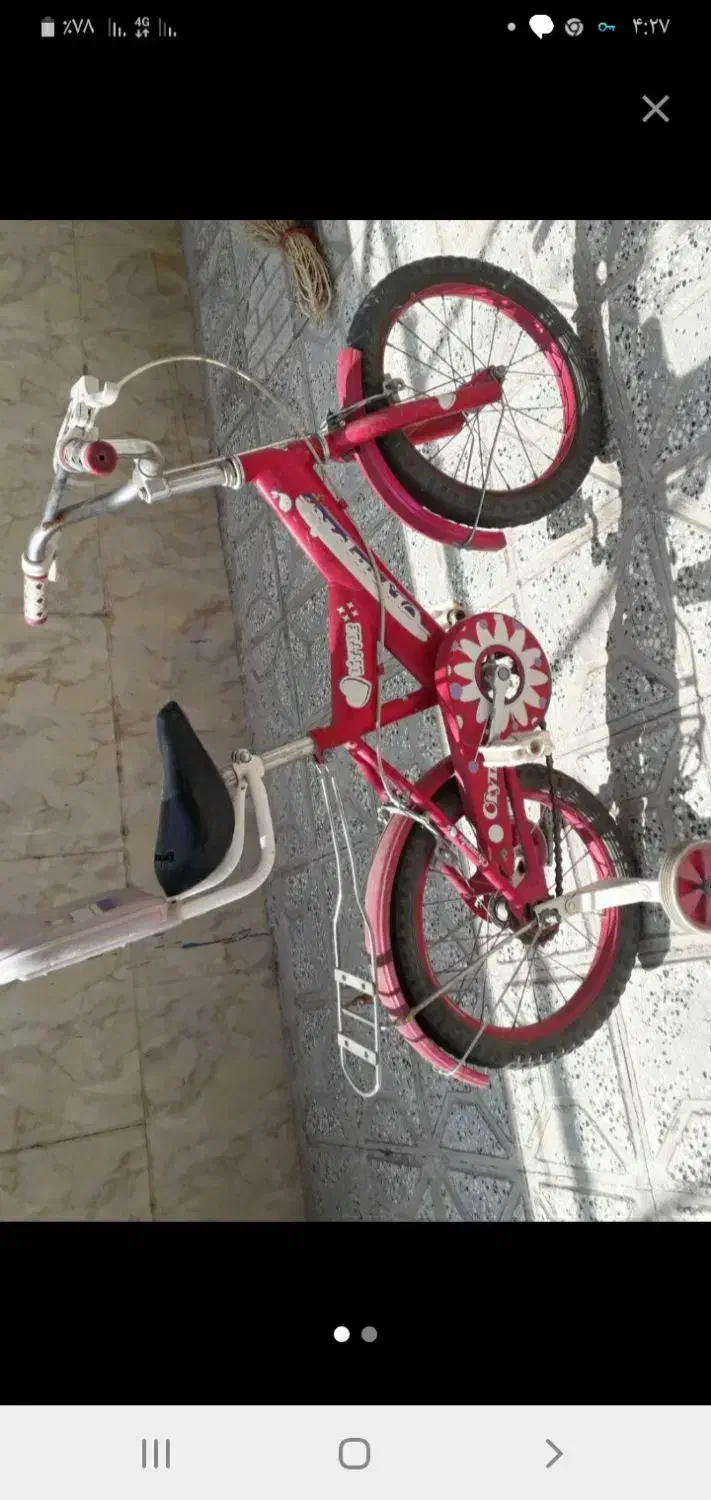 چرخ ۱۶ دخترونه با رنگ صورتی|دوچرخه، اسکیت، اسکوتر|نیشابور, گنبد سبز|دیوار