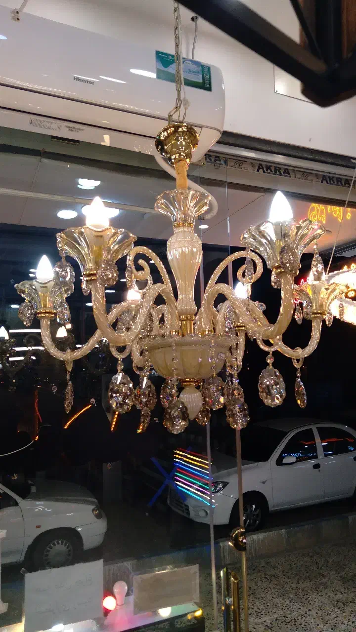 لوستر سلطنتی شیری|لوستر و چراغ آویز|شهریار, شهرک شاهد|دیوار