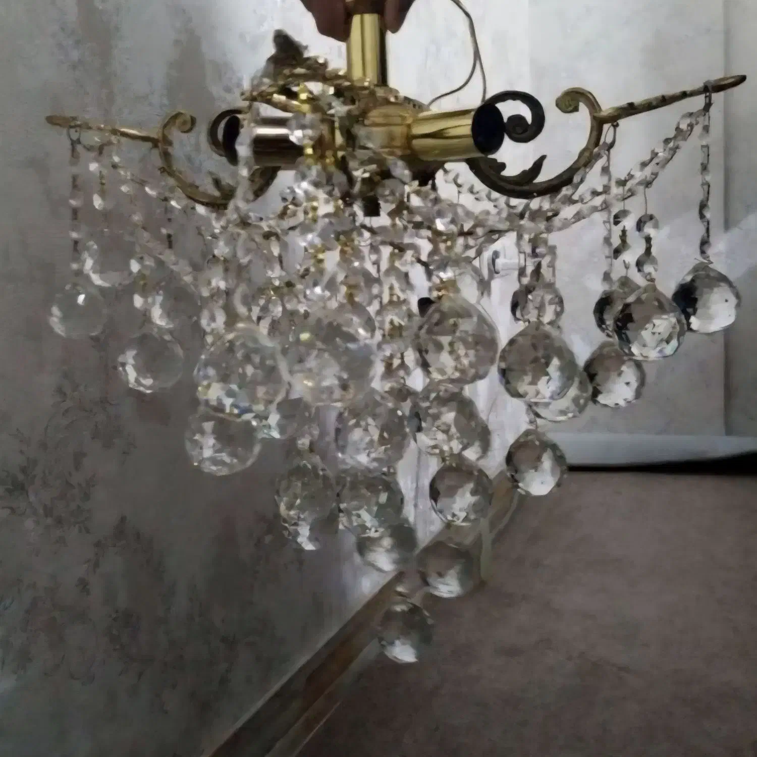 لوستر برنز ۴شاخه|لوستر و چراغ آویز|قم, پردیسان|دیوار