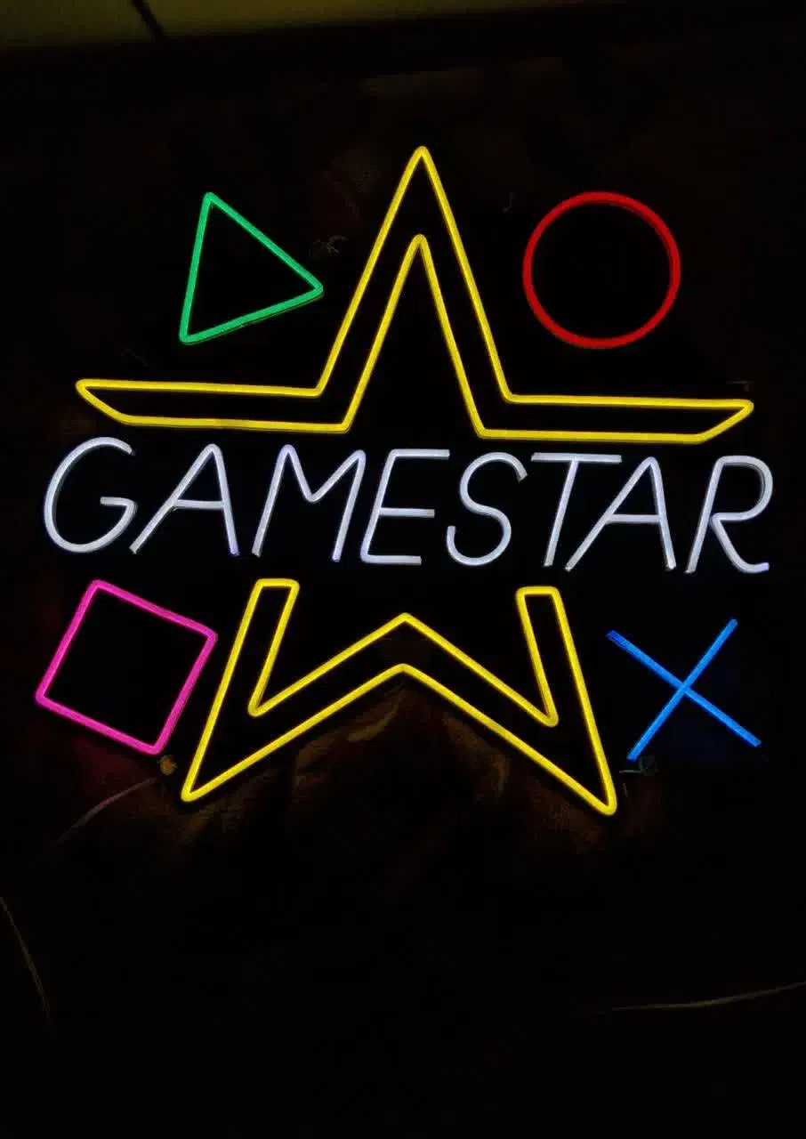 نئون گیم استار|ریسه و چراغ تزئینی|آبیک, |دیوار