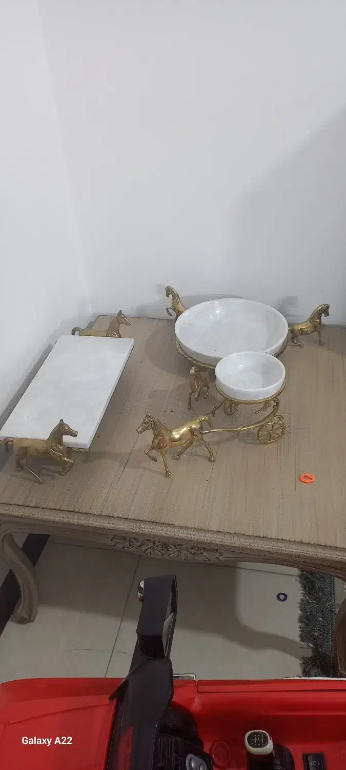 ظروف سنگی پایه برنز اصل|ظروف سرو و پذیرایی|چهاردانگه (تهران), |دیوار