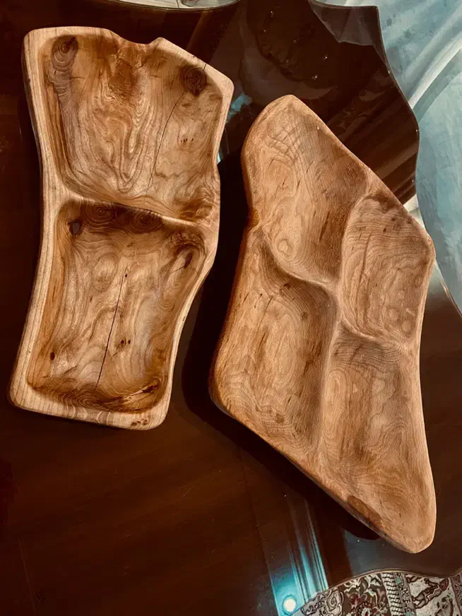 ظروف چوبی اصل دستساز|ظروف سرو و پذیرایی|قم, آزادگان|دیوار