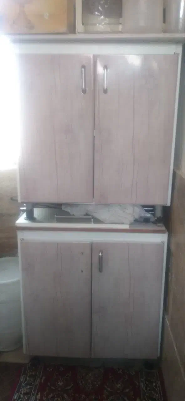 دوعددکابیت فلزی تمیز|آب‌چکان و نظم‌دهنده ظروف|ورامین, جعفر آباد اخوان|دیوار