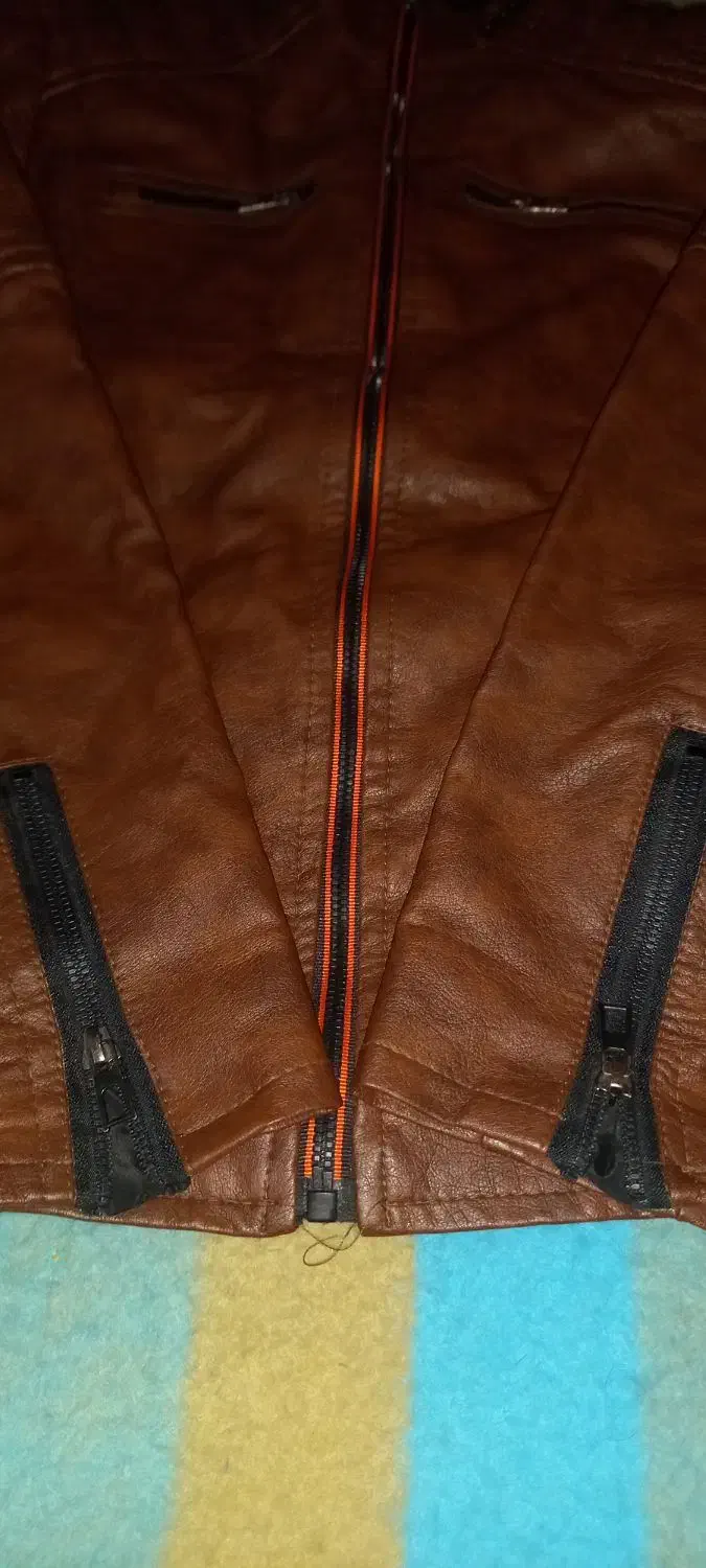 کاپشن چرم اصلی|لباس|بافق, |دیوار