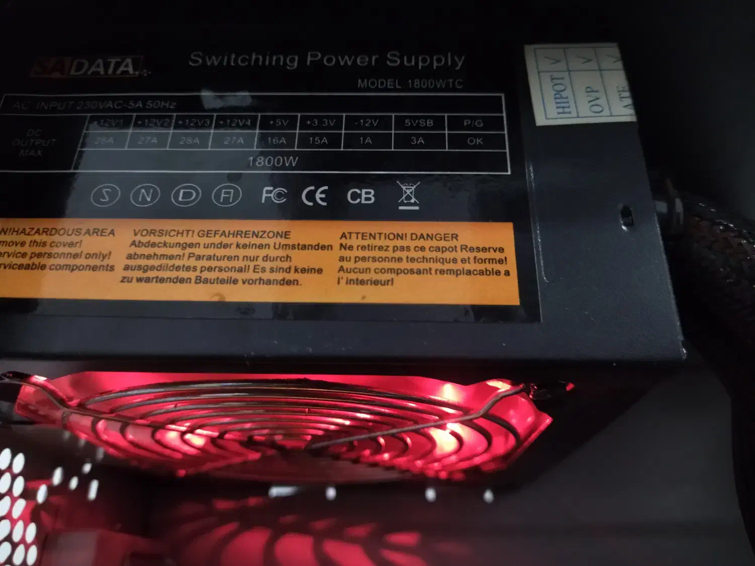 پاور گیمینگ SADATA|قطعات و لوازم جانبی رایانه|آستانه اشرفیه, |دیوار