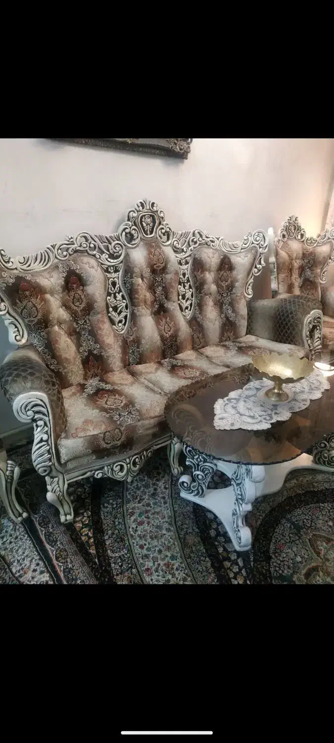 مبل 7 نفره سلطنتی|مبلمان خانگی و میز عسلی|تهران, مشیریه|دیوار