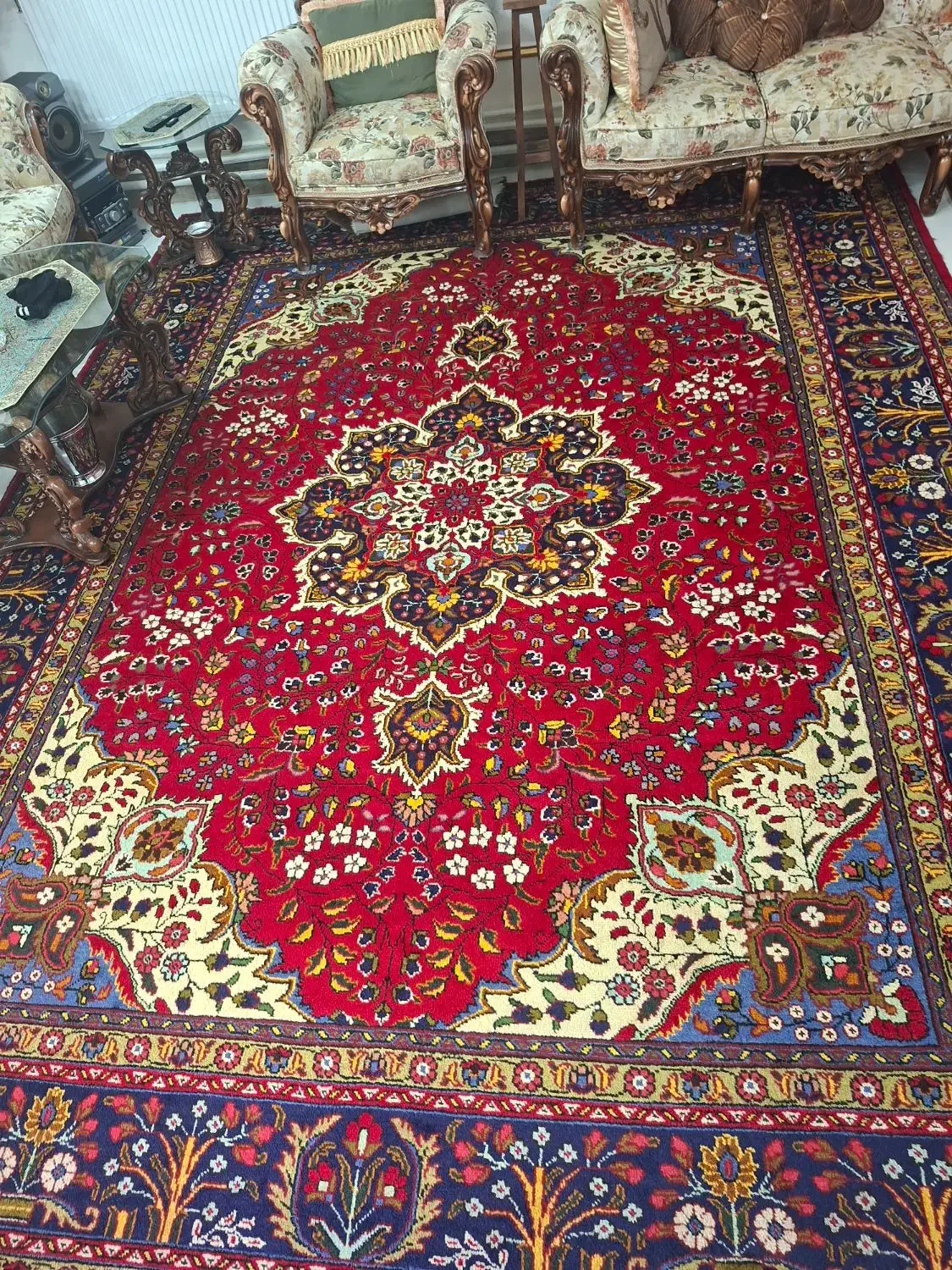 فرش دستبافت ۱۲ متری در حد نو|فرش|مرند, |دیوار