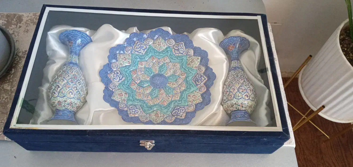 بشقاب و گلدان میناکاری|صنایع دستی و سایر لوازم تزئینی|رباط‌کریم, رباط‌کریم|دیوار