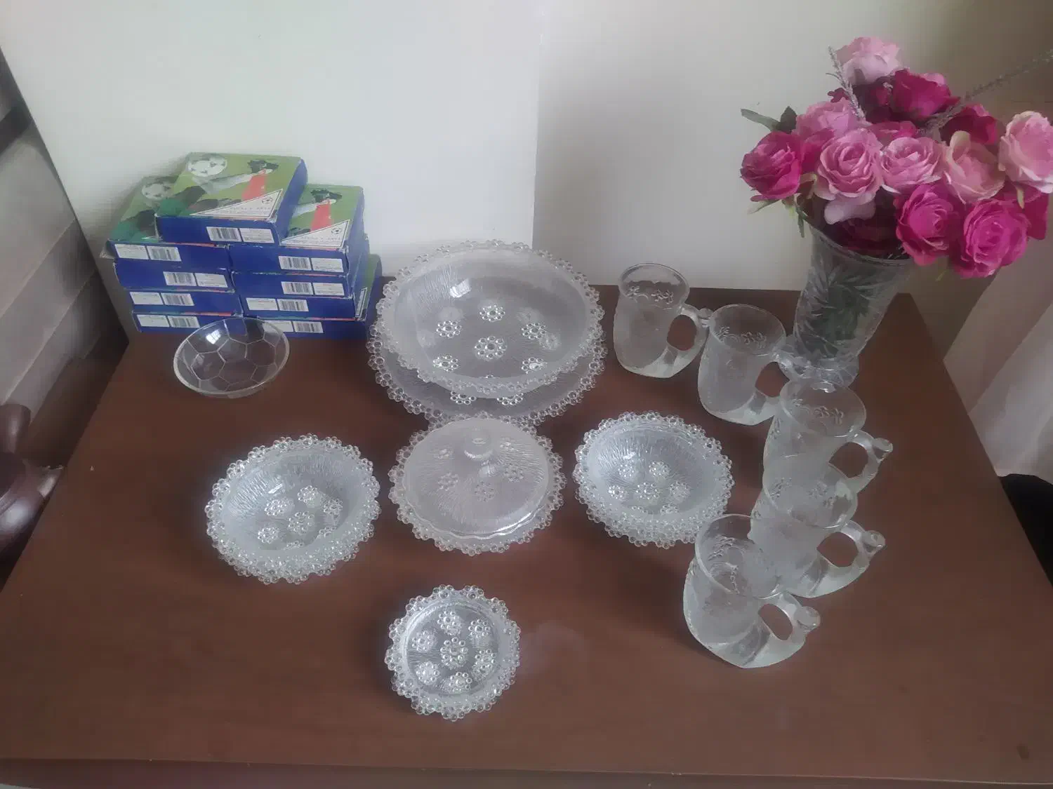 سرویس بلور ژاپنی همراه لیوان|ظروف سرو و پذیرایی|شهریار, شهرک وائین|دیوار