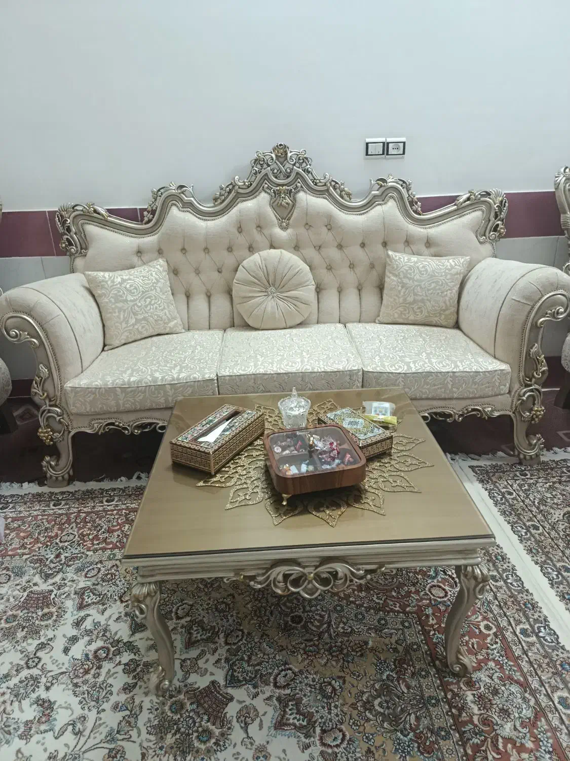 مبل استیل چوب گرجستان|مبلمان خانگی و میز عسلی|قم, کلهری|دیوار