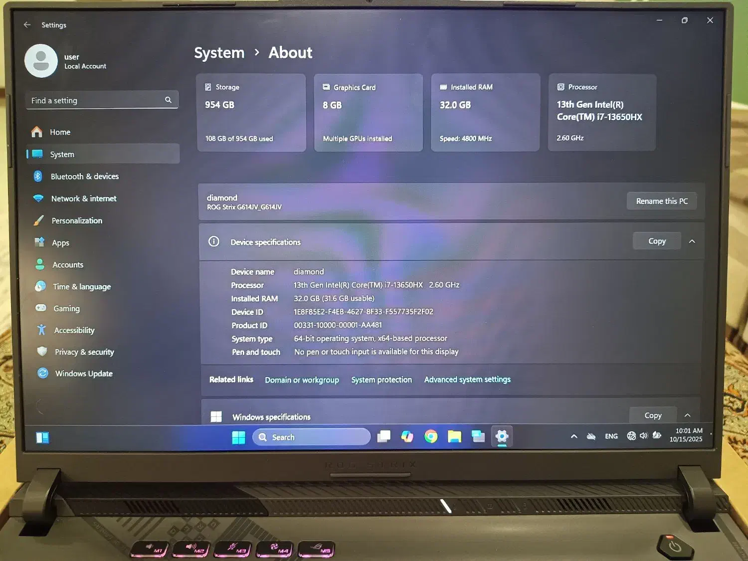 لپ تاپ گیمینگ Asus rog strix g614j|رایانه همراه|تهران, هروی|دیوار