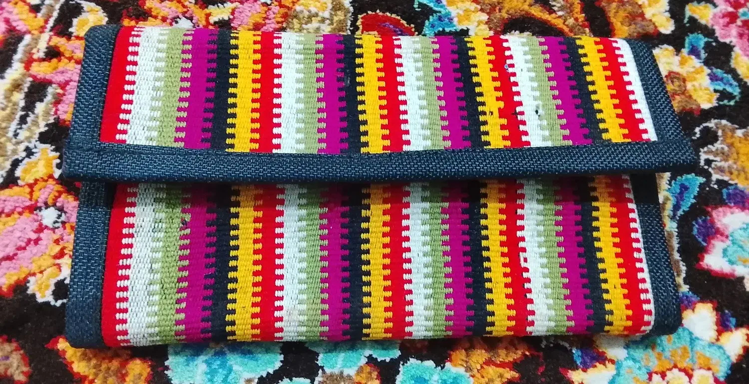 کیف پولی دستباف زنانه|کیف، کفش، کمربند|فیروزآباد (فارس), |دیوار