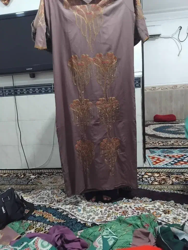 ماکسی آب طلا نگین کاری  هستن  سایز بندی موجوده|لباس|آبادان, |دیوار