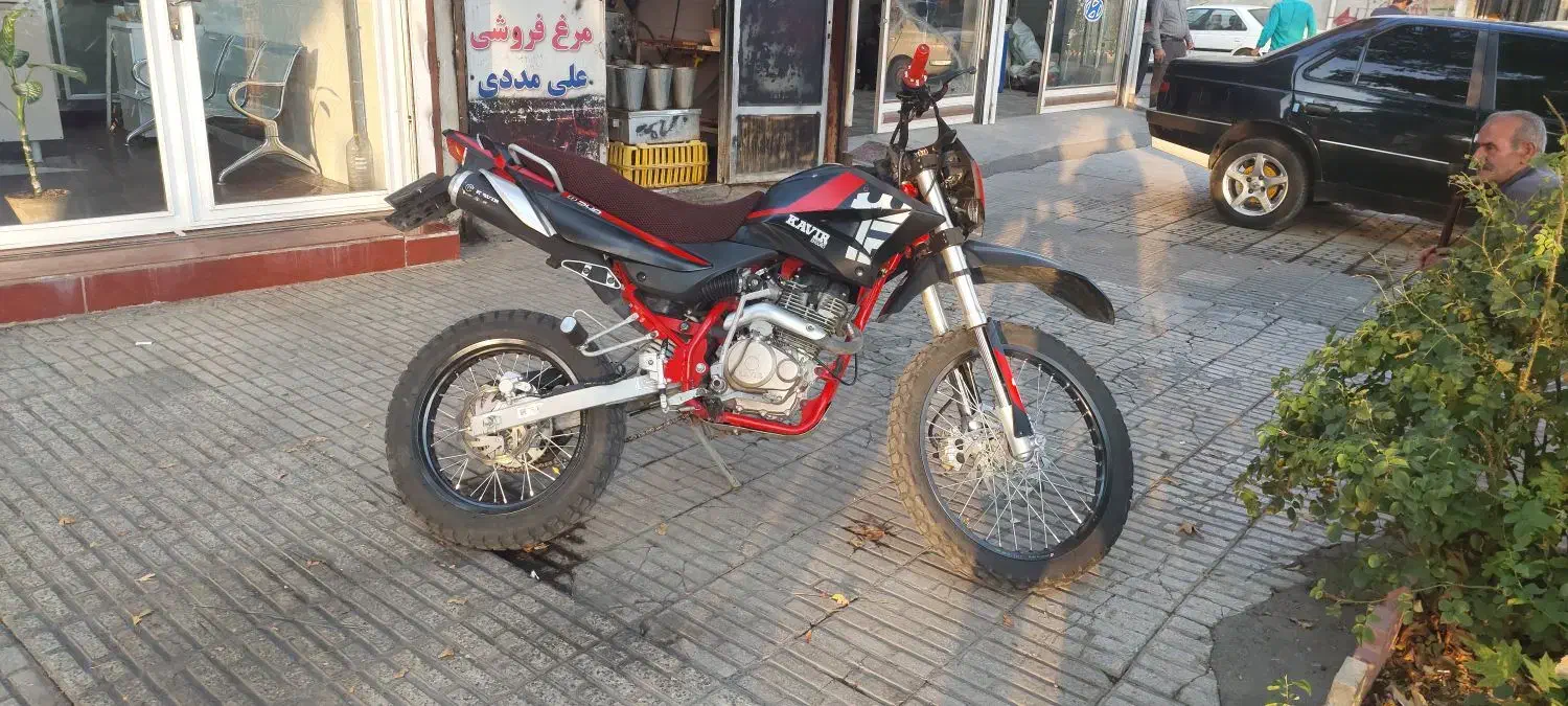 موتور سیکلت تریل رنگ مشکی|موتورسیکلت|صحنه, |دیوار