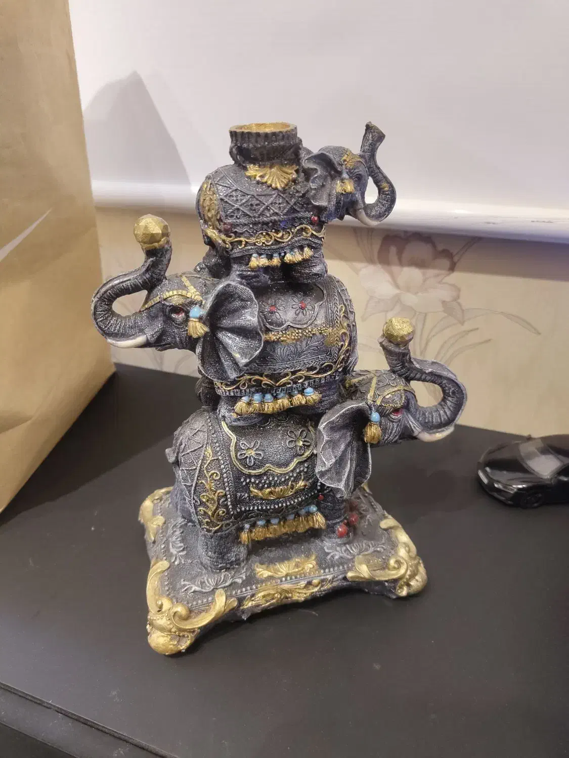 مجسمه فیل زینتی بسیار جذاب|مجسمه، تندیس، ماکت|مشکیندشت, |دیوار