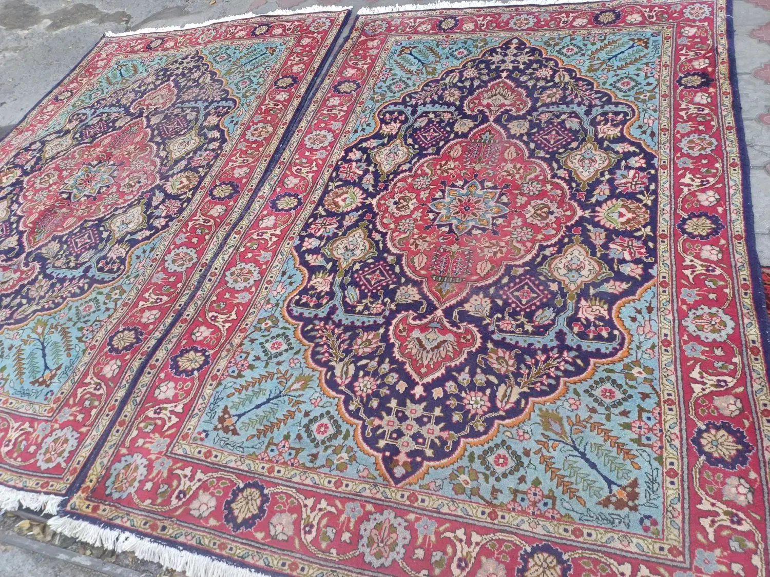 بیرجوت ۶متری کارکرده دستبافت تبریز خابدار|فرش|تبریز, |دیوار