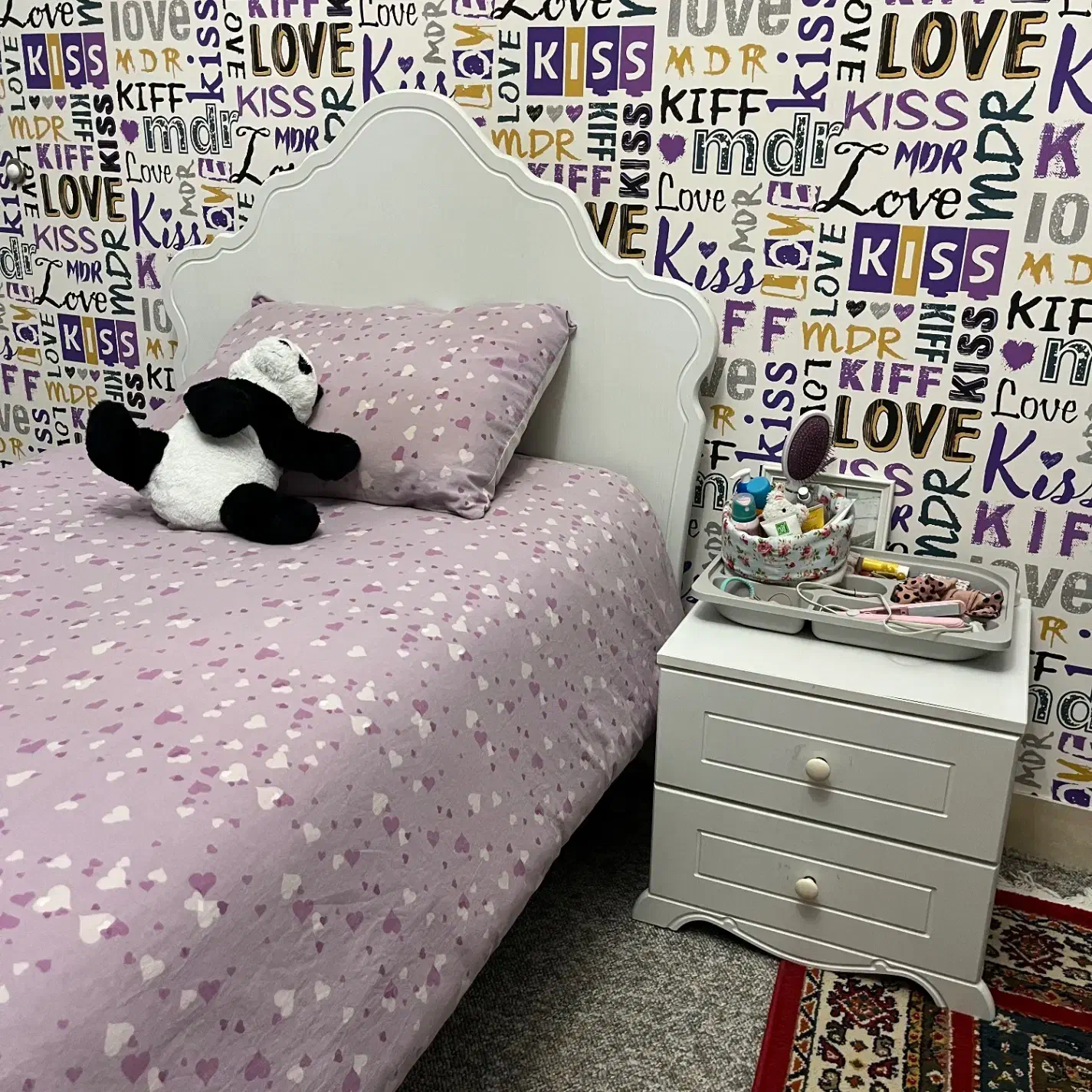 سرویس خواب یک نفره نوجوان MDF|تخت و سرویس خواب|قم, دانش|دیوار