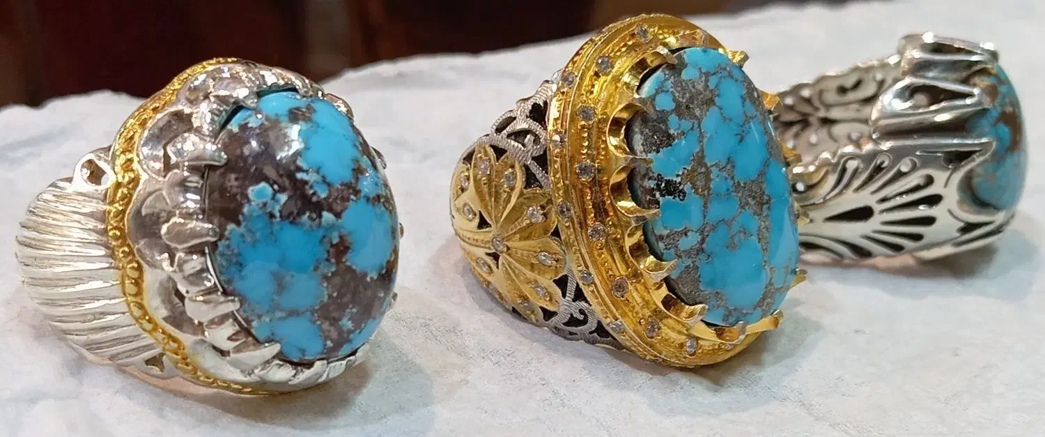 انگشتر فیروزه نیشابور و رکاب دستساز|بدلیجات|مشهد, ابوذر|دیوار