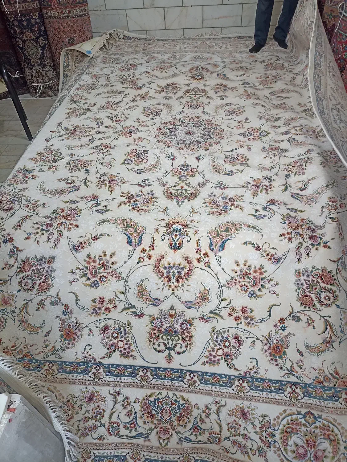 تک12متری برجسته دار1200شانه مارک کاشان مهر ماه|فرش|خوی, |دیوار