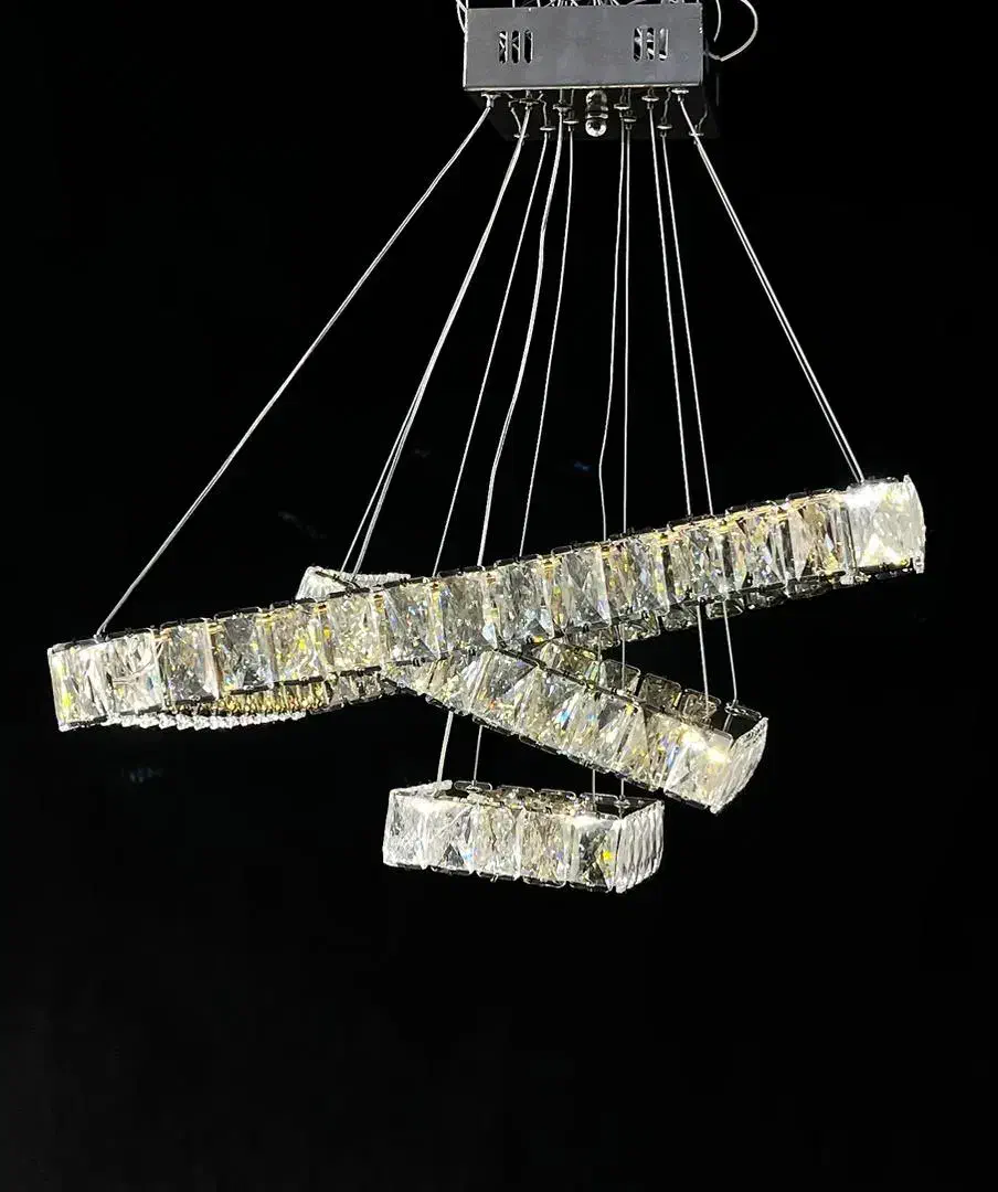 لوستر مدرن کهکشانی مربع سه طبقه ۵۰-۳۰-۱۵ با ضمانت|لوستر و چراغ آویز|تهران, عبدل‌آباد|دیوار