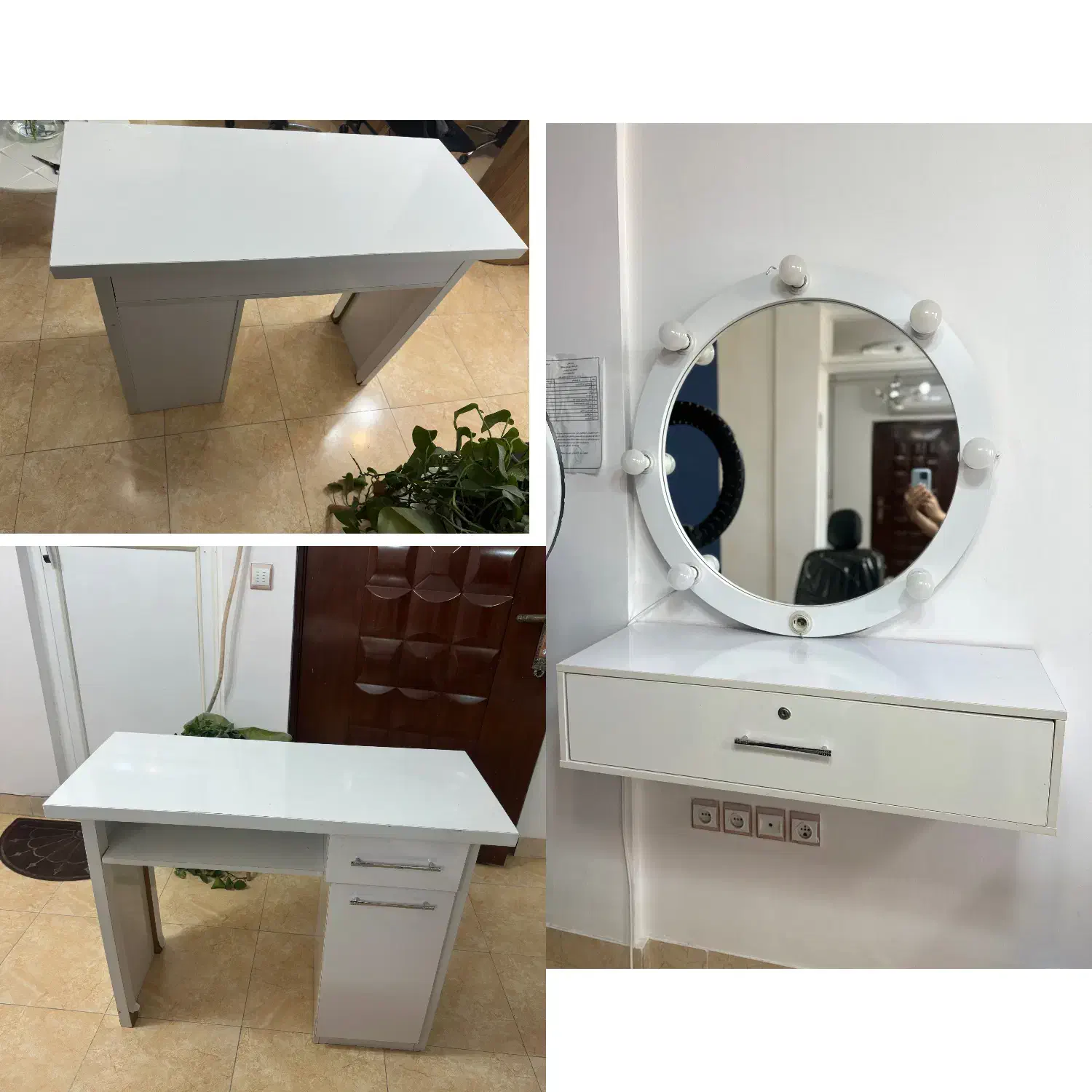 میز تحریر و اینه|میز تحریر و کامپیوتر|سیاهکل, |دیوار