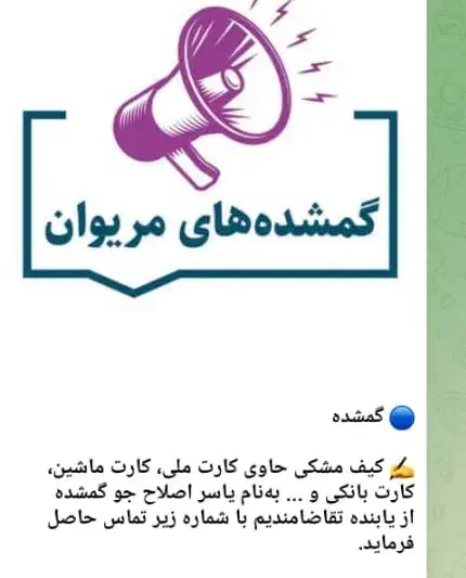 کیف مدارک گم شده|اشیا|مریوان, |دیوار