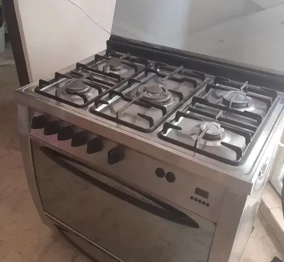 تکنو گاز ۵ شعله فر دار تمام استیل درحدنو|اجاق گاز و لوازم برقی پخت‌وپز|آشخانه, |دیوار