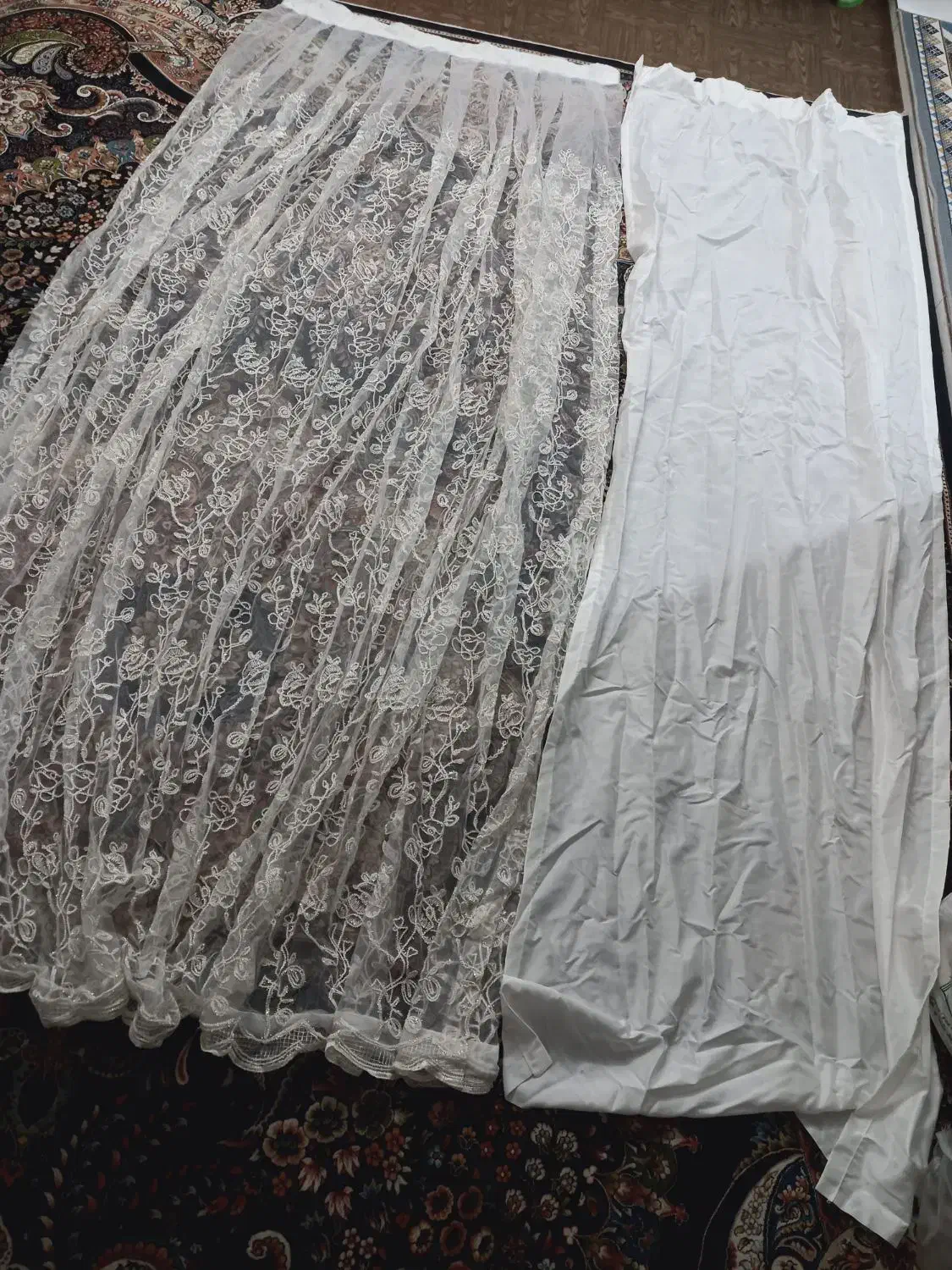 پرده پنجره با در|پرده، رانر، رومیزی|قم, قلعه کامکار|دیوار