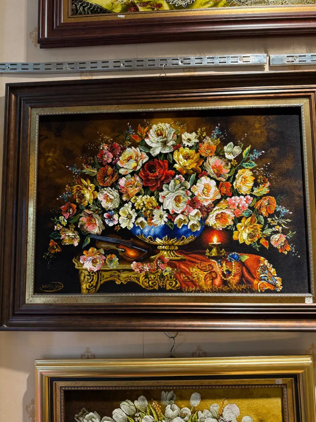 تابلو فرش دستباف گل لاکچری|تابلو فرش|تهران, بازار|دیوار