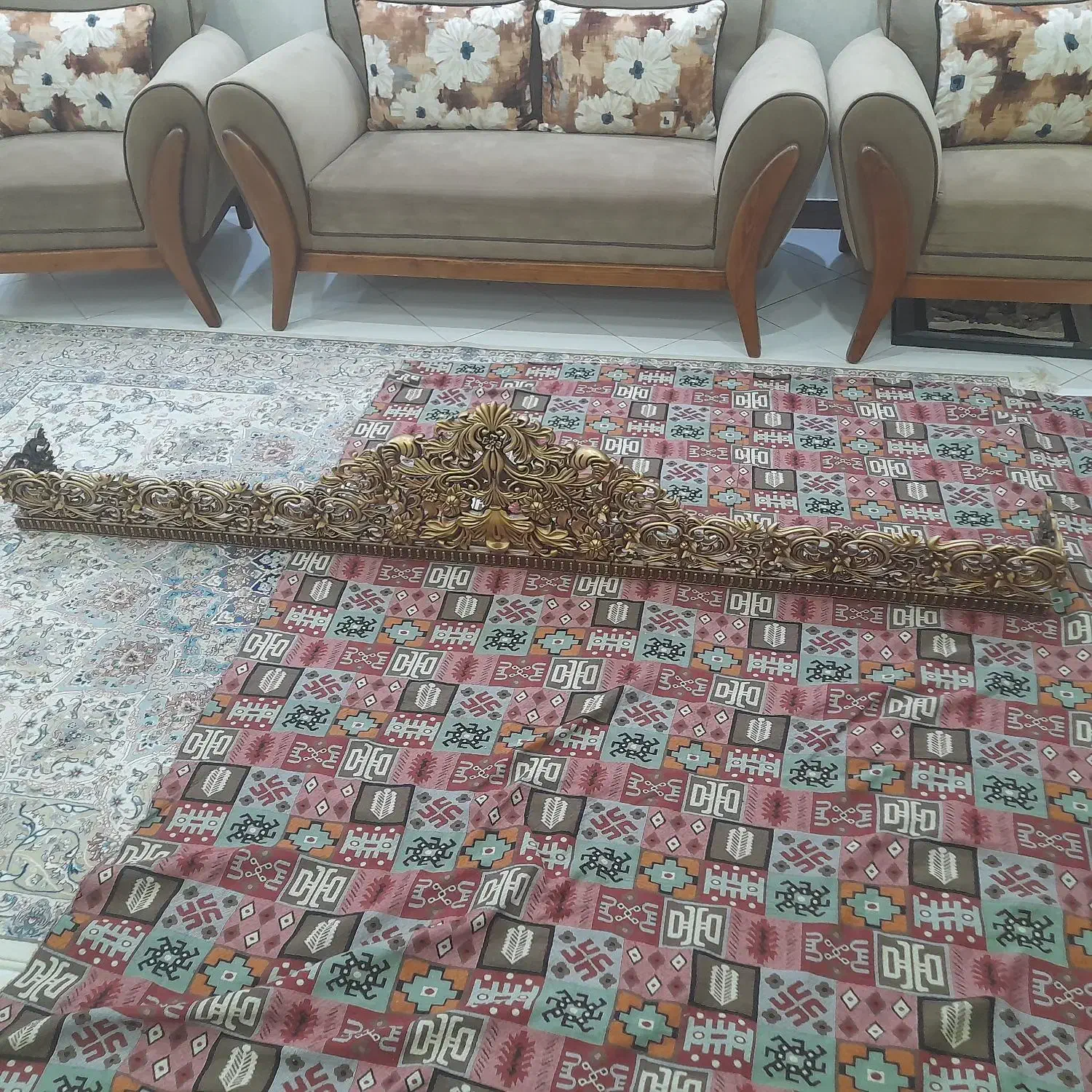 کتیبه کاملا سالم و نو|پرده، رانر، رومیزی|رشت, پیرسرا|دیوار