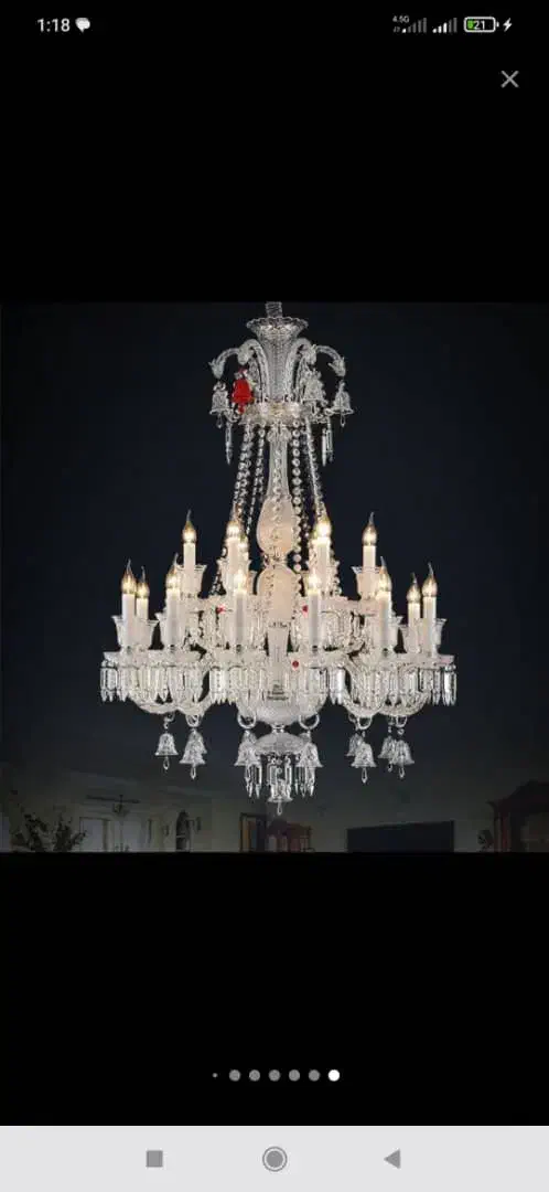 لوستر کریستالی|لوستر و چراغ آویز|رباطکریم, رباطکریم|دیوار