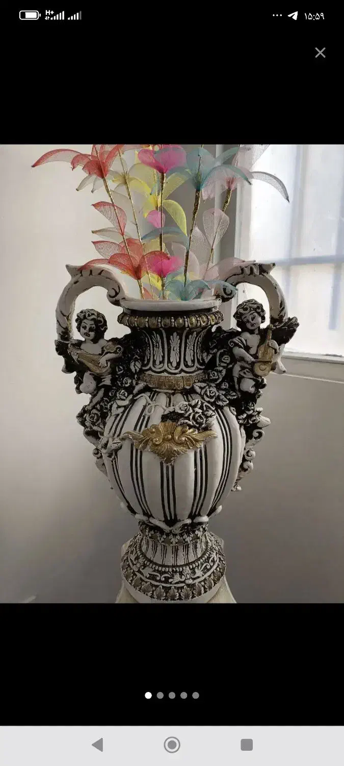 گلدان با پایه کاملا نو|گل مصنوعی|پاکدشت, شهرک انقلاب|دیوار