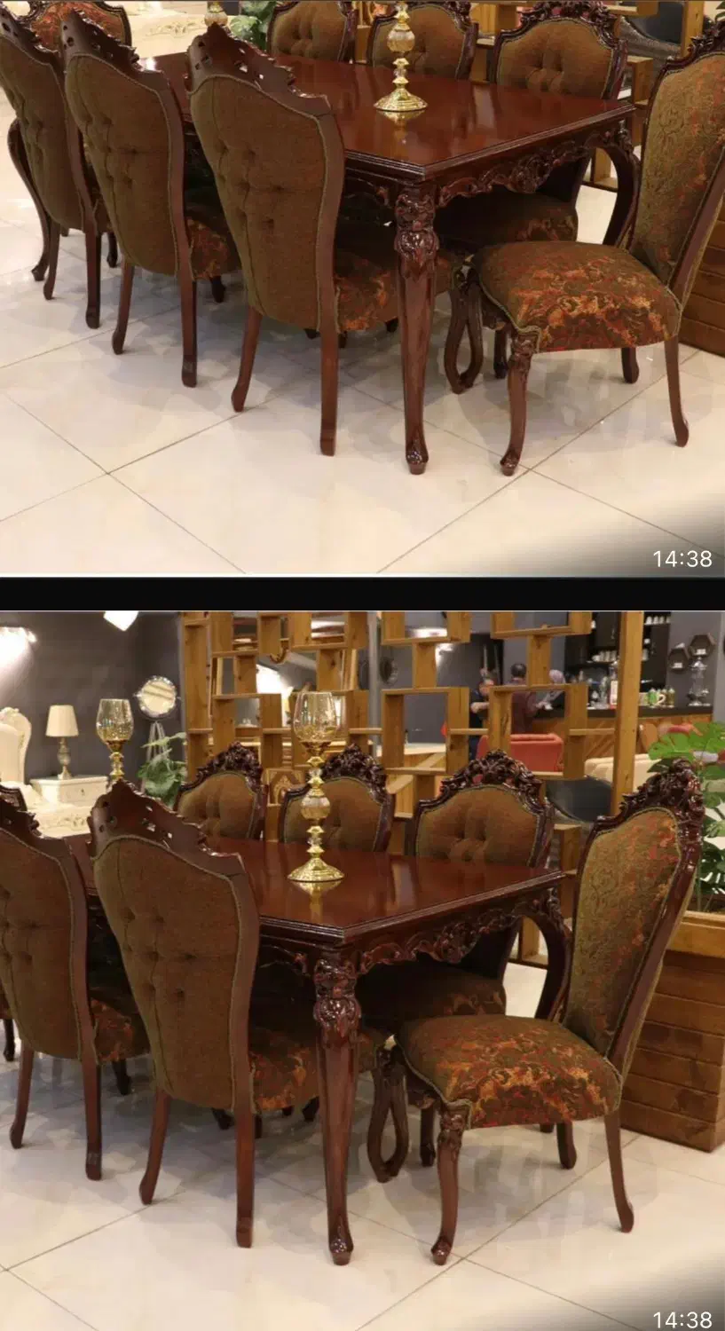 میز نهار خوری ۸ نفره نو و درجه یک|میز و صندلی غذاخوری|اصفهان, تصفیه خانه فاضلاب|دیوار