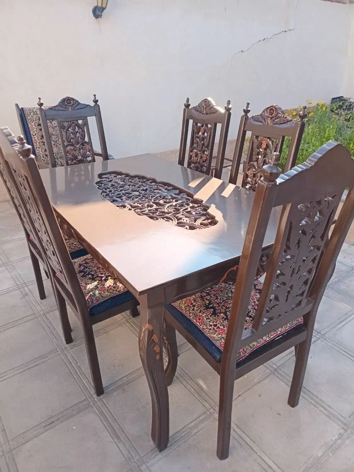 مبل قالی پشت بلند|مبلمان خانگی و میز عسلی|رفسنجان, |دیوار