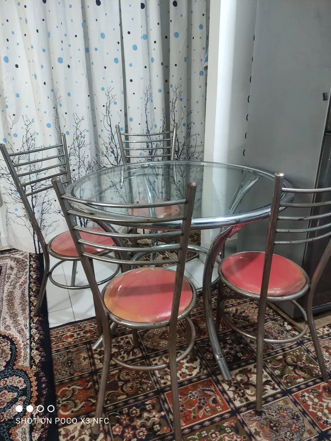 میز نهار خوری ۴ نفره استیل|میز و صندلی غذاخوری|گلبهار, شهر جدید گلبهار|دیوار