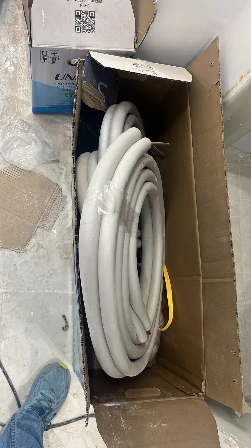 لوله مسی وکابل اسپیلت|کولر گازی و فنکوئل|جهرم, |دیوار