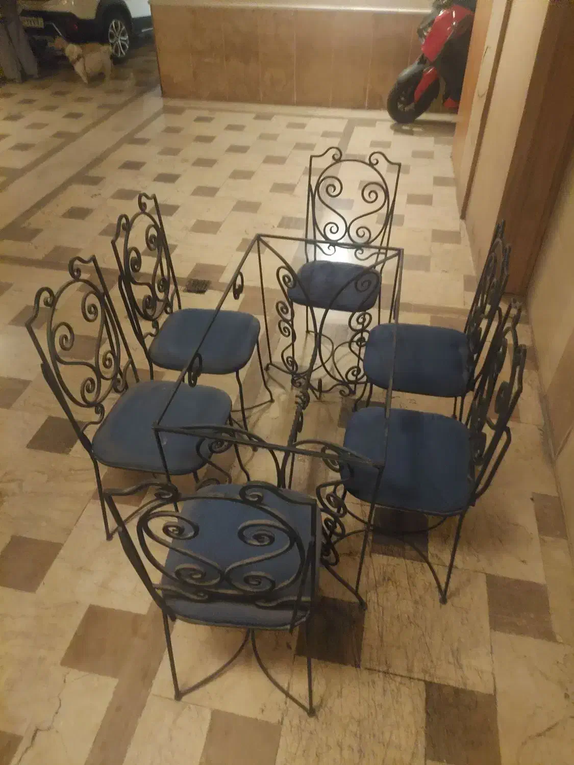 میز غذاخوری ۶ نفره فرفورژه|میز و صندلی غذاخوری|تهران, امانیه|دیوار