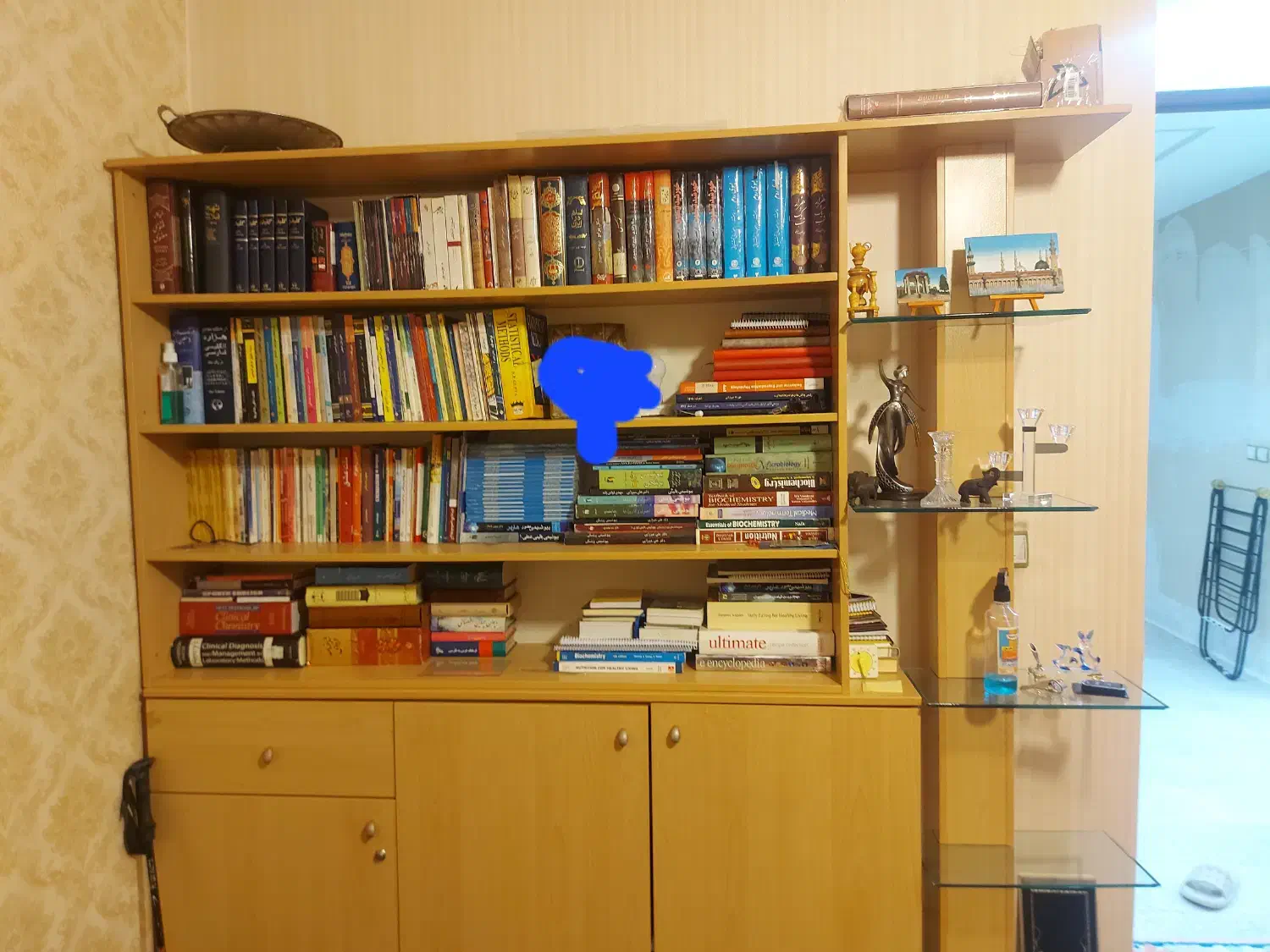 فروش کتابخانه در حد نو با بهترین جنس|کتابخانه، شلف، قفسههای دیواری|یاسوج, |دیوار