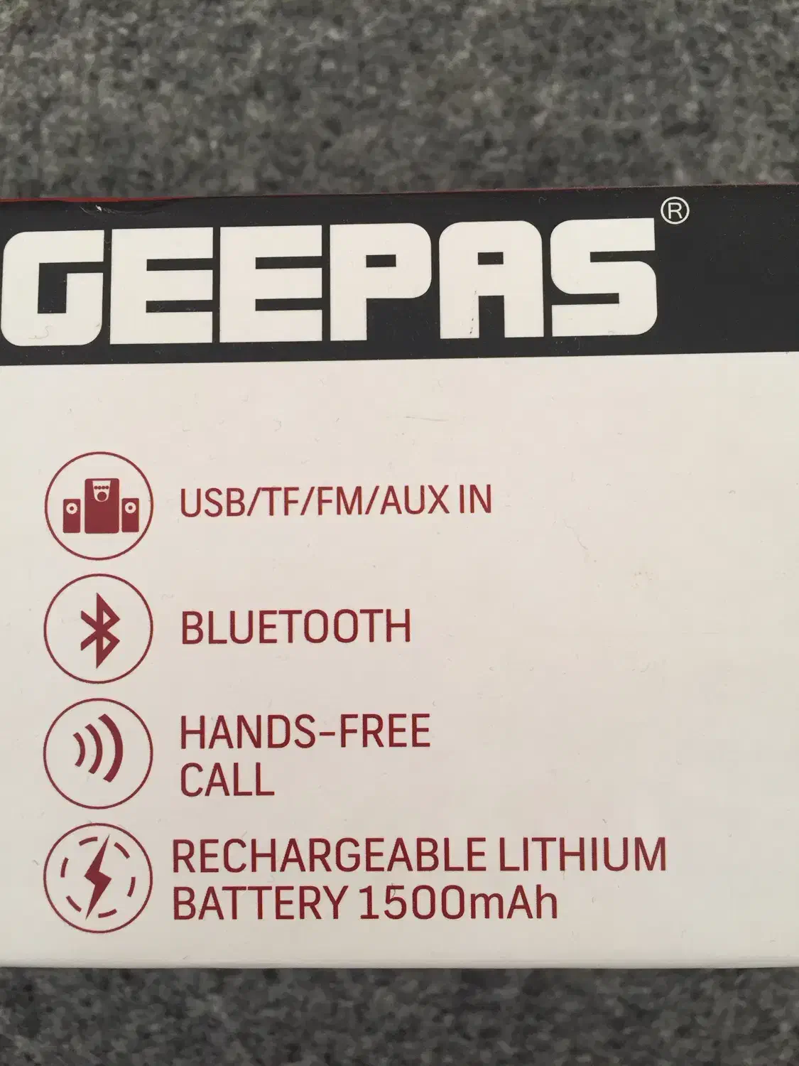 اسپیکر بلوتوثی geepas|پخشکننده همراه|همدان, |دیوار