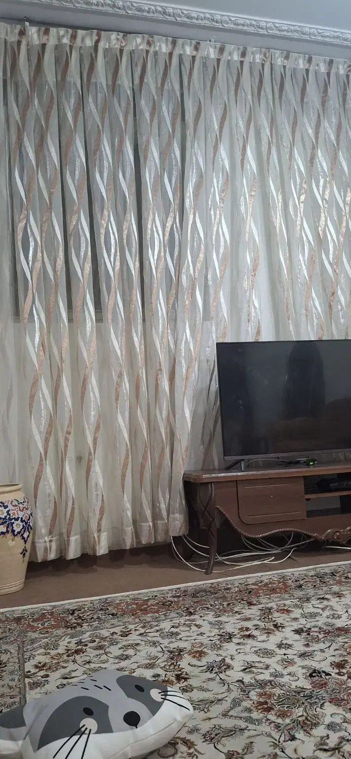 پرده پنجره|پرده، رانر، رومیزی|قم, شهرک امام حسن|دیوار