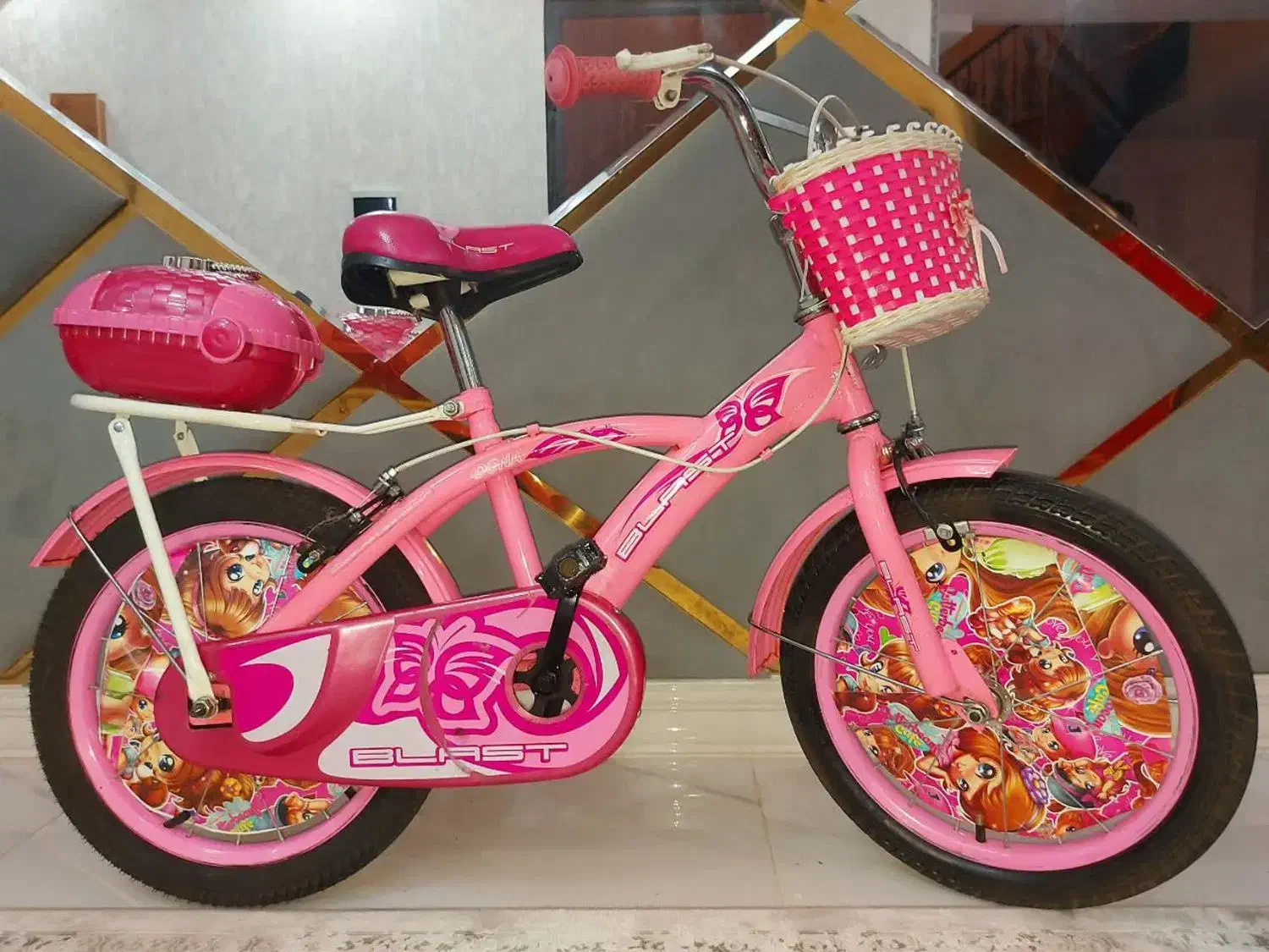 دوچرخه سایز ۱۶ دخترانه صورتی خوشرنگ نو|دوچرخه، اسکیت، اسکوتر|کرج, میدان میوه و تره بار مرکزی|دیوار